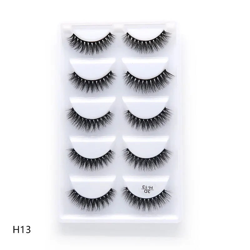 Sexy 5 Pairs Mink Eyelashes 3D Faux Lashes Thick Crisscross Makeup False Eyelash Extension Natural Volume Soft Eye Lashes G800