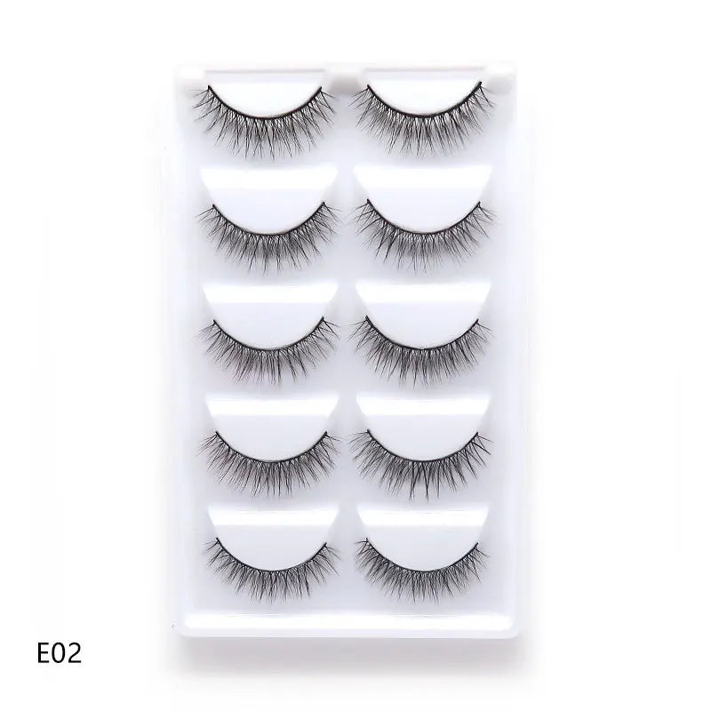 Sexy 5 Pairs Mink Eyelashes 3D Faux Lashes Thick Crisscross Makeup False Eyelash Extension Natural Volume Soft Eye Lashes G800