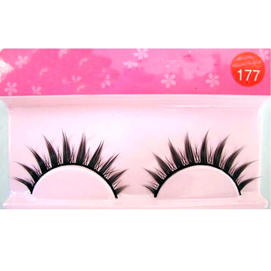 Natural Long Cosplay Makeup Cross Strip False Eyelashes Black Eye Lashes 1Pair