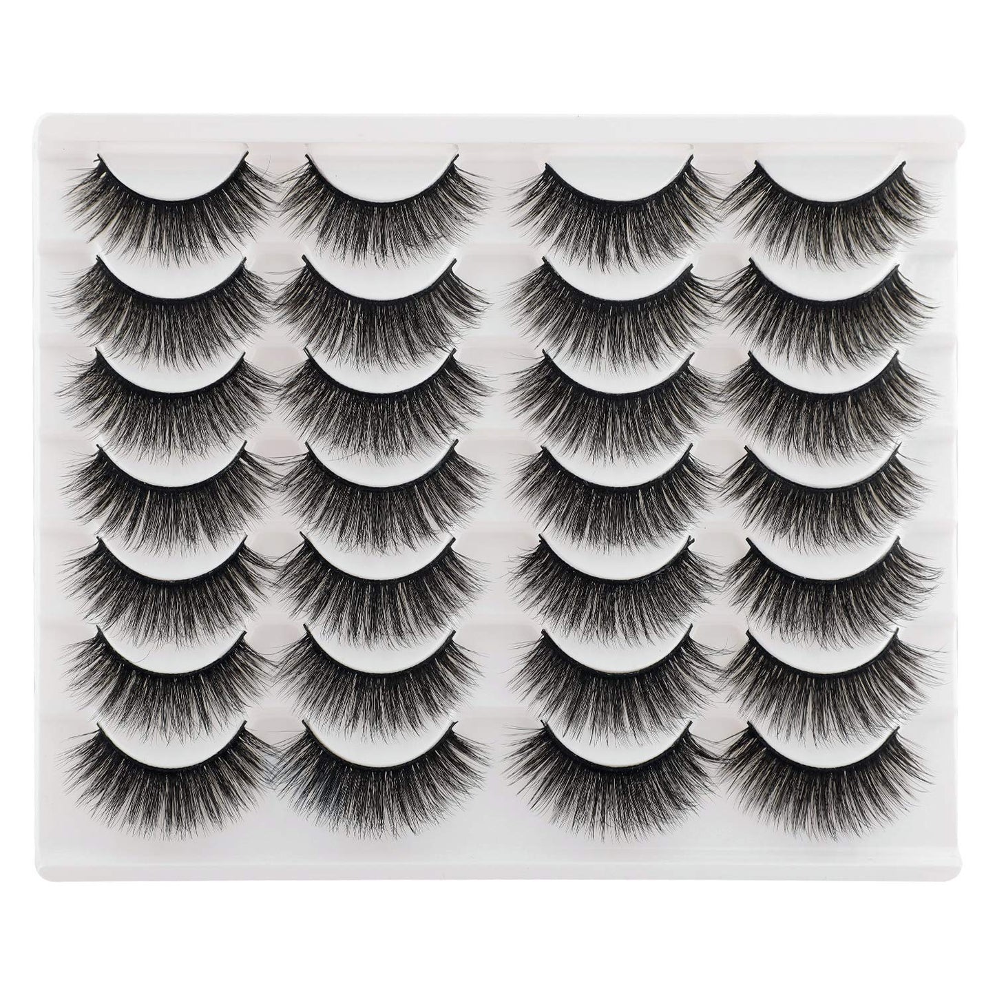 Lashes Fake Eyelashes Long Dramatic Thick Volume Faux Mink Eye Lashes 14 Pairs Pack