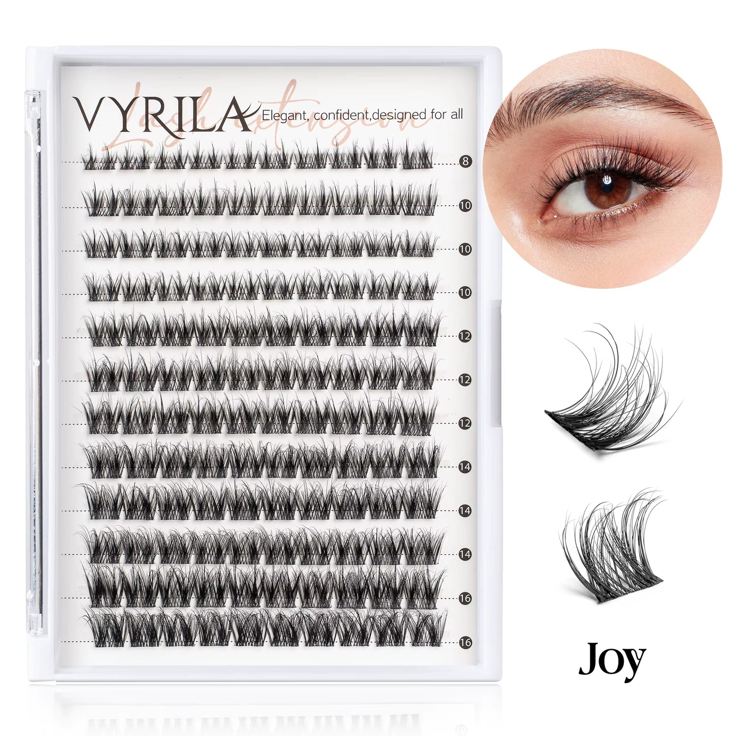 Individual Lashes Cluster C Curl Mix Lash Clusters 3D Wispy DIY Eyelash Extension 0.1Mm Super Thin Band Resuable Natural Lashes