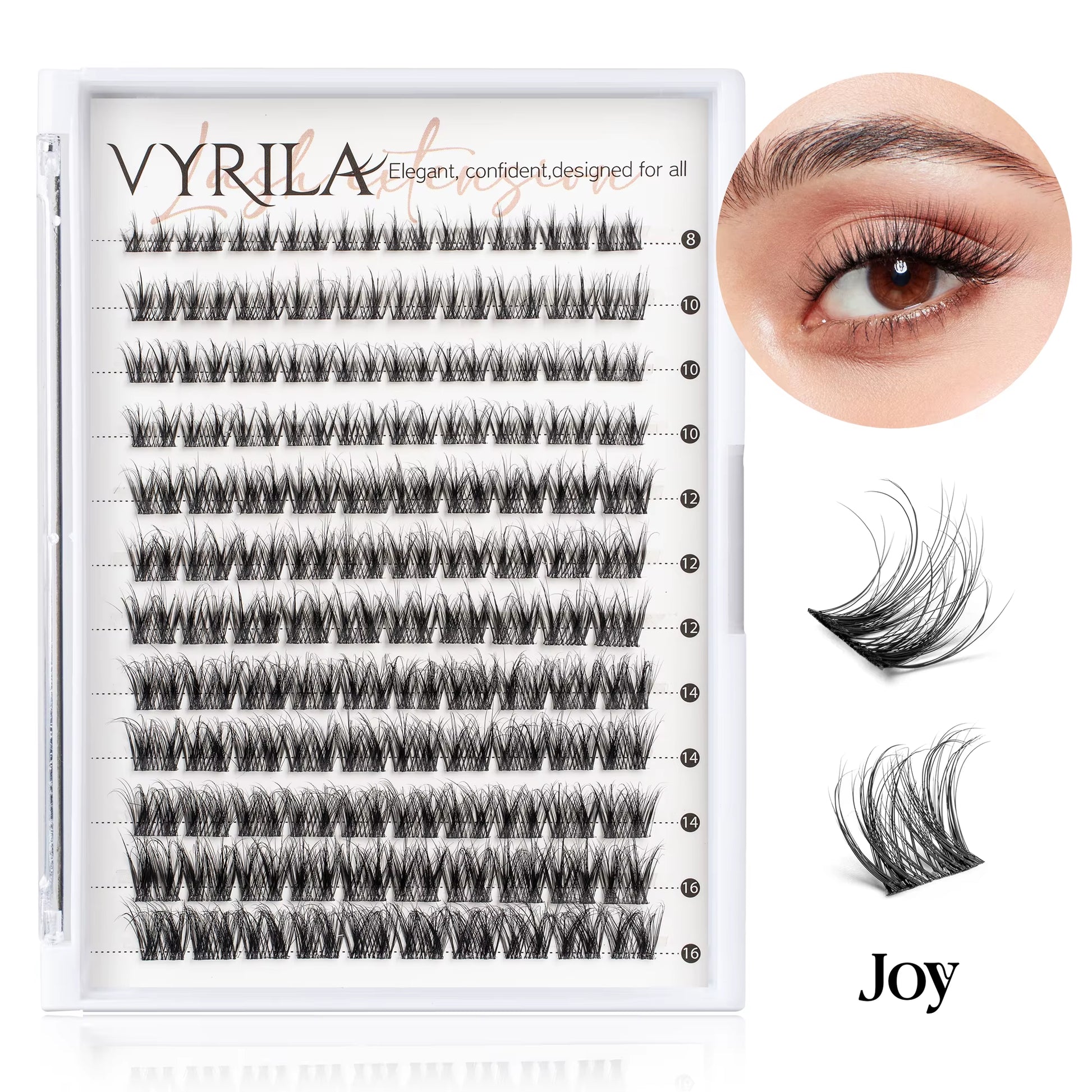 Individual Lashes Cluster C Curl Mix Lash Clusters 3D Wispy DIY Eyelash Extension 0.1Mm Super Thin Band Resuable Natural Lashes