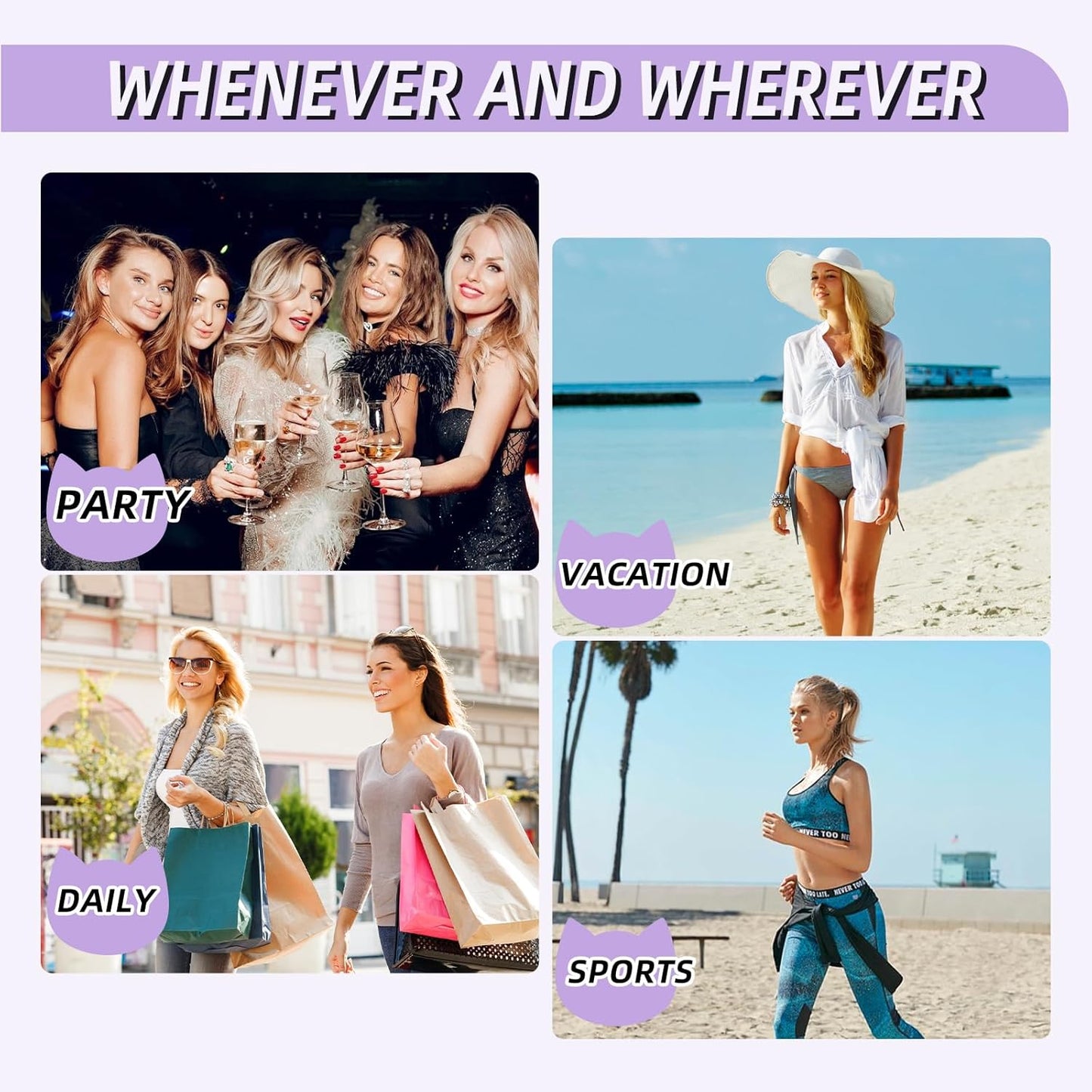 Cat Eye Lash Clusters Kit Wispy Lash Extension Kit D Curl Eyelash Clusters Kit Left & Right Cluster Eyelash Extensions 200PCS Cluster Lashes Kit with Lash Bond and Seal&Tweezer（Kit-Cat Eye 60D+80D）