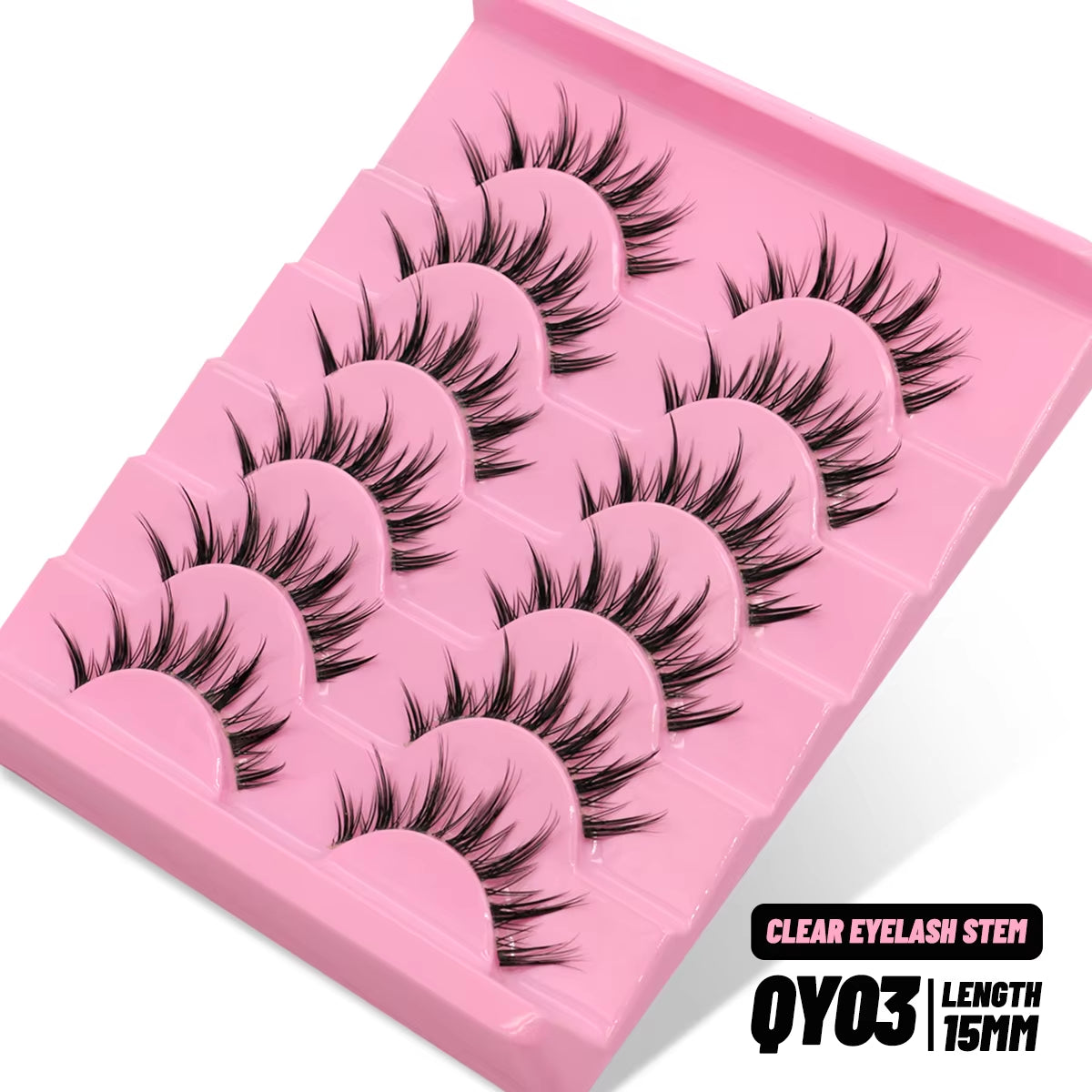 Cat Eye Lashes Faux Mink Eyelashes Fake Lashes Natural Look Wispy Winged End Eye Elongated Eyelashes