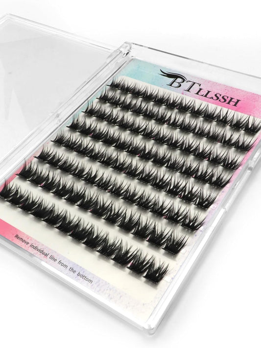 Glue-Free False Eyelashes,1S Wearing Starter Friendly Kit,Ultra Soft Clear Band,False Natural Eyelashes,Wispy Lashes Contact Lens Friendly Ac02 by