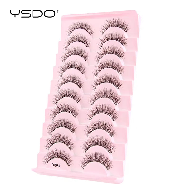 Fox Eye Lashes 3/10 Pairs Lashes 3D Mink Natural False Lashes Soft Cat Eye Lashes Extension Fluffy Lashes Makeup Half Eyelashes