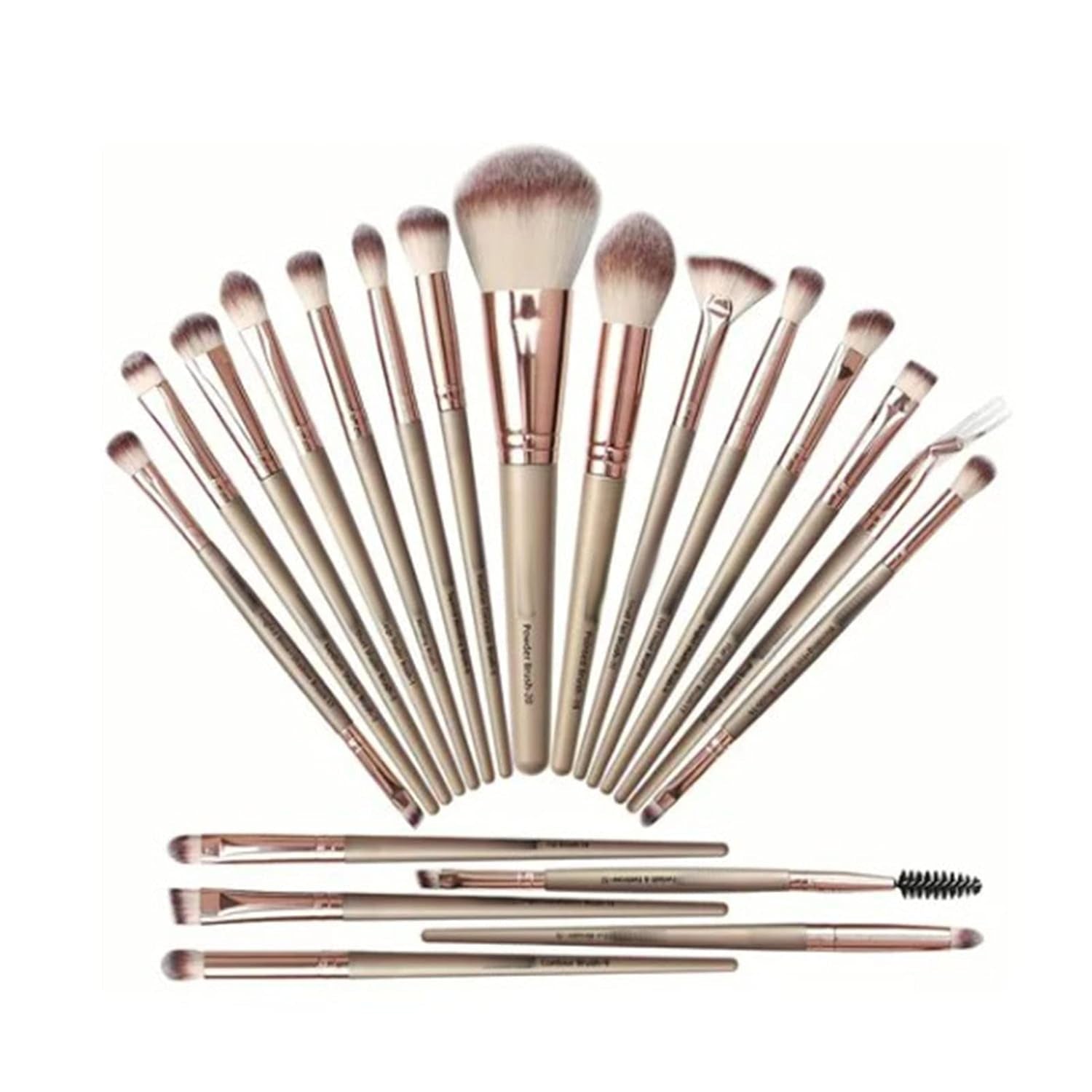 Travel Makeup Brush Set, 20Pcs Makeup Brushes, Concealers Eye Shadows Makeup Brushes Set,Coffee Brown Soft Skin Friendly Delicate Makeup Brush Full Set Beauty To,Brush Eye Makeup Tool