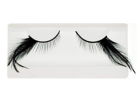 EMILYSTORES Black-Wing Faux-Feather Costume Eye Lashes for Halloween, Dramatic Eyelashes, Party Looking, 1 Pair
