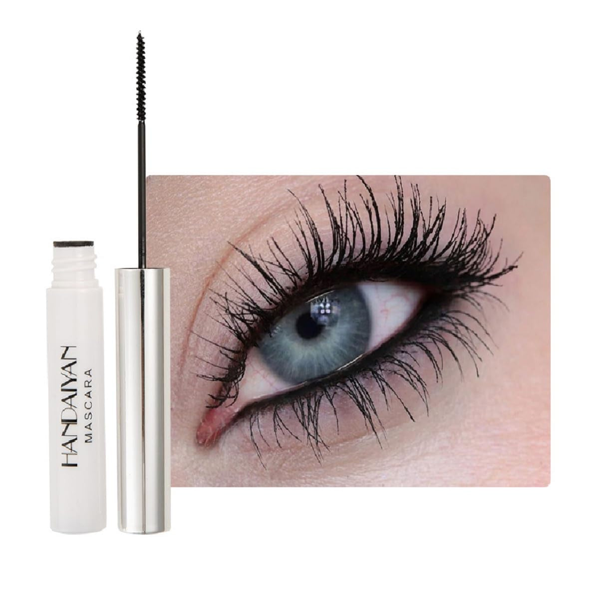 Black Mascara,Waterproof Color Mascara Eye Makeup Fast Dry Eyelashes Curling Lengthening Eye Lashes(01)