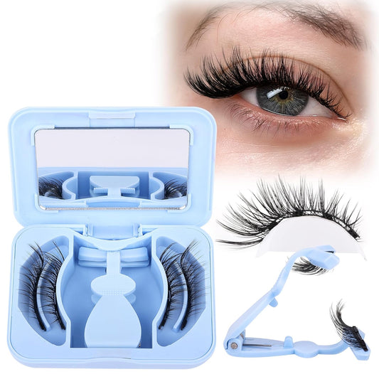 3.0 Magnetic Eyelashes with Applicator Cat Eye Magnetic Lashes Kit with Strong Magnets Reusable Magnetic Eyelashes without Eyeliner Natural Look No Glue Needed 16Mm Fluffy False Lashes