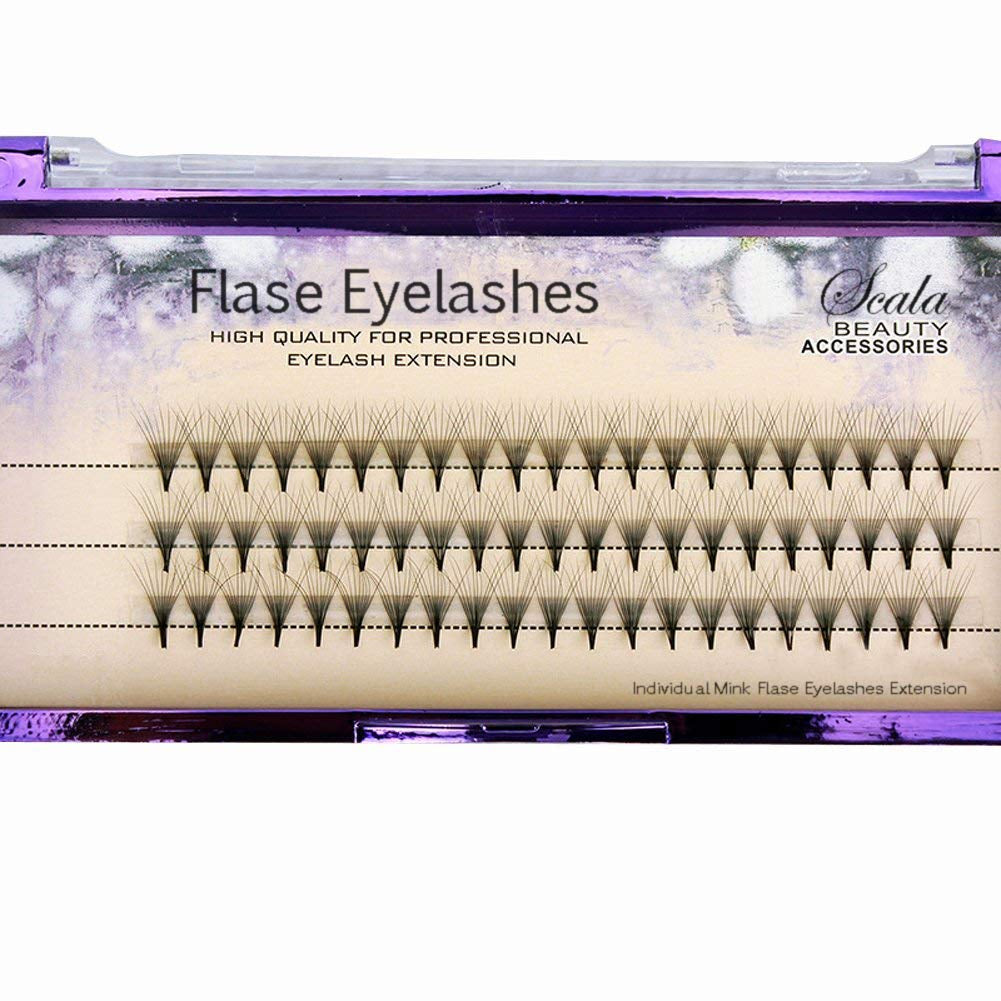 Scala 8-16Mm to Choose 60PCS 10Root Thickness 0.07Mm C Curl Natural Soft False Eyelash Extension 3D Lashes Black Lash Deluxe Lashes Fake Eyelashes (8Mm)