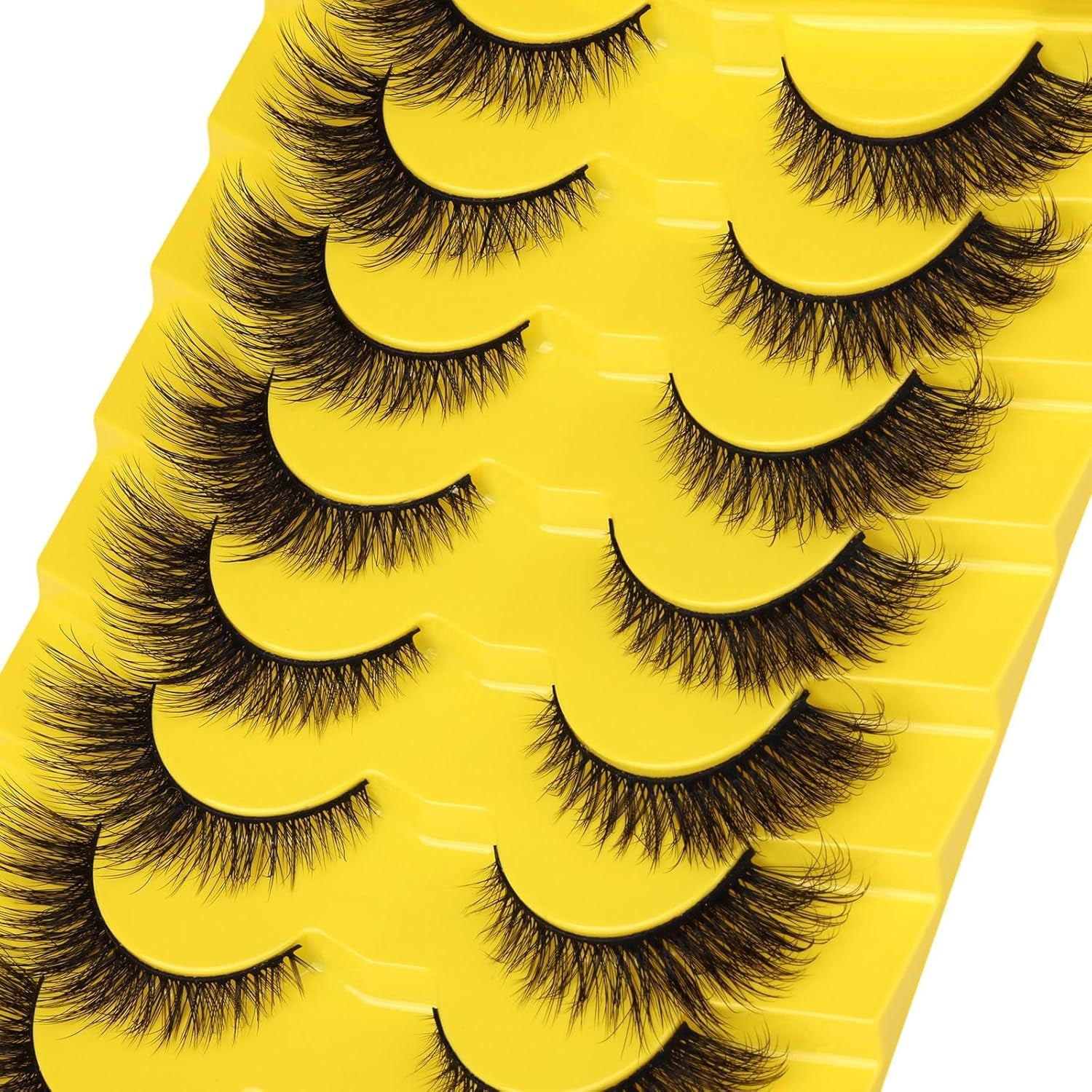 Natural Lashes Cat Eye False Eyelashes Wispy Mink Lashes That Look like Extensions Fox Eye Lashes 9 Pairs by