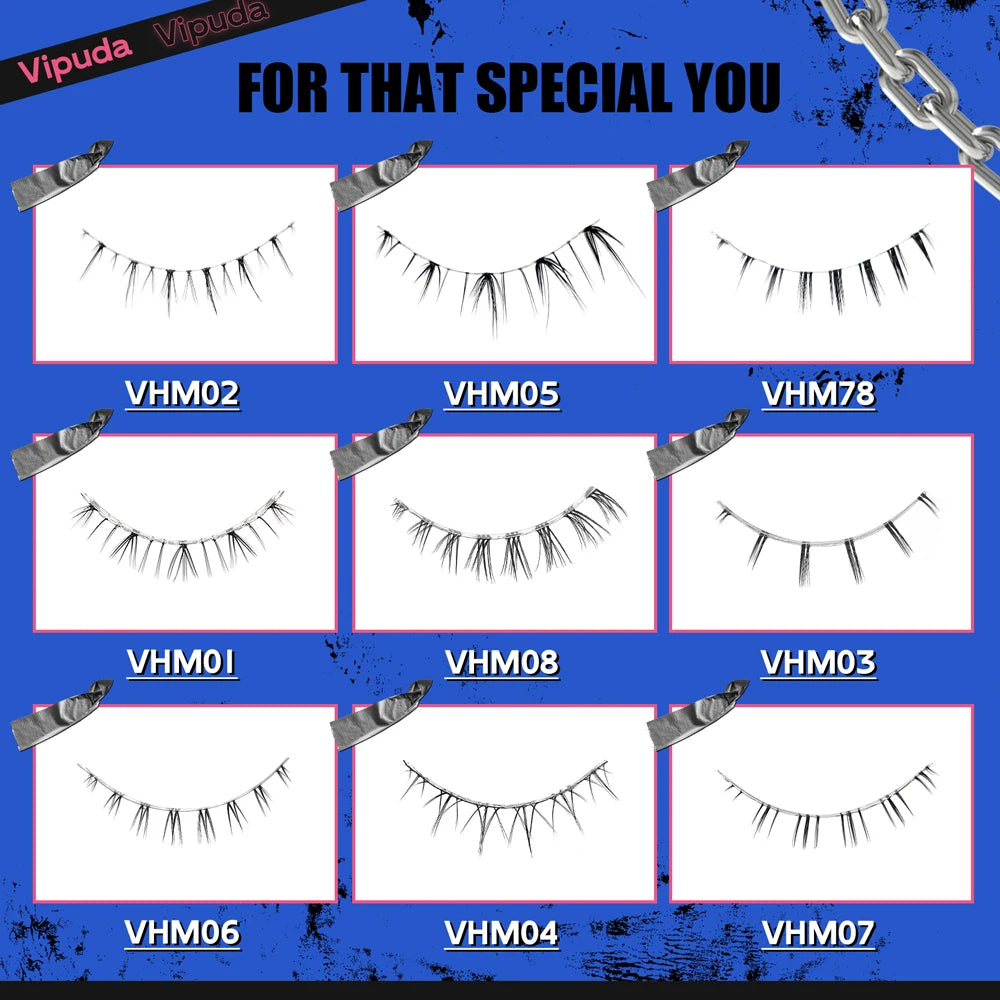 Lower Lashes 5 Pairs Clear Band Bottom Lashes Natural Wispy Handmade under Eye Lashes Extensions Soft Fake Lashes Pack