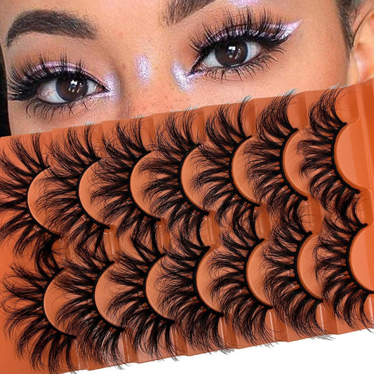 Faux Mink Lashes Natural 3D Wispy Lashes Mink Soft C Curl Strip Lashes 18Mm False Eyelashes Natural Look