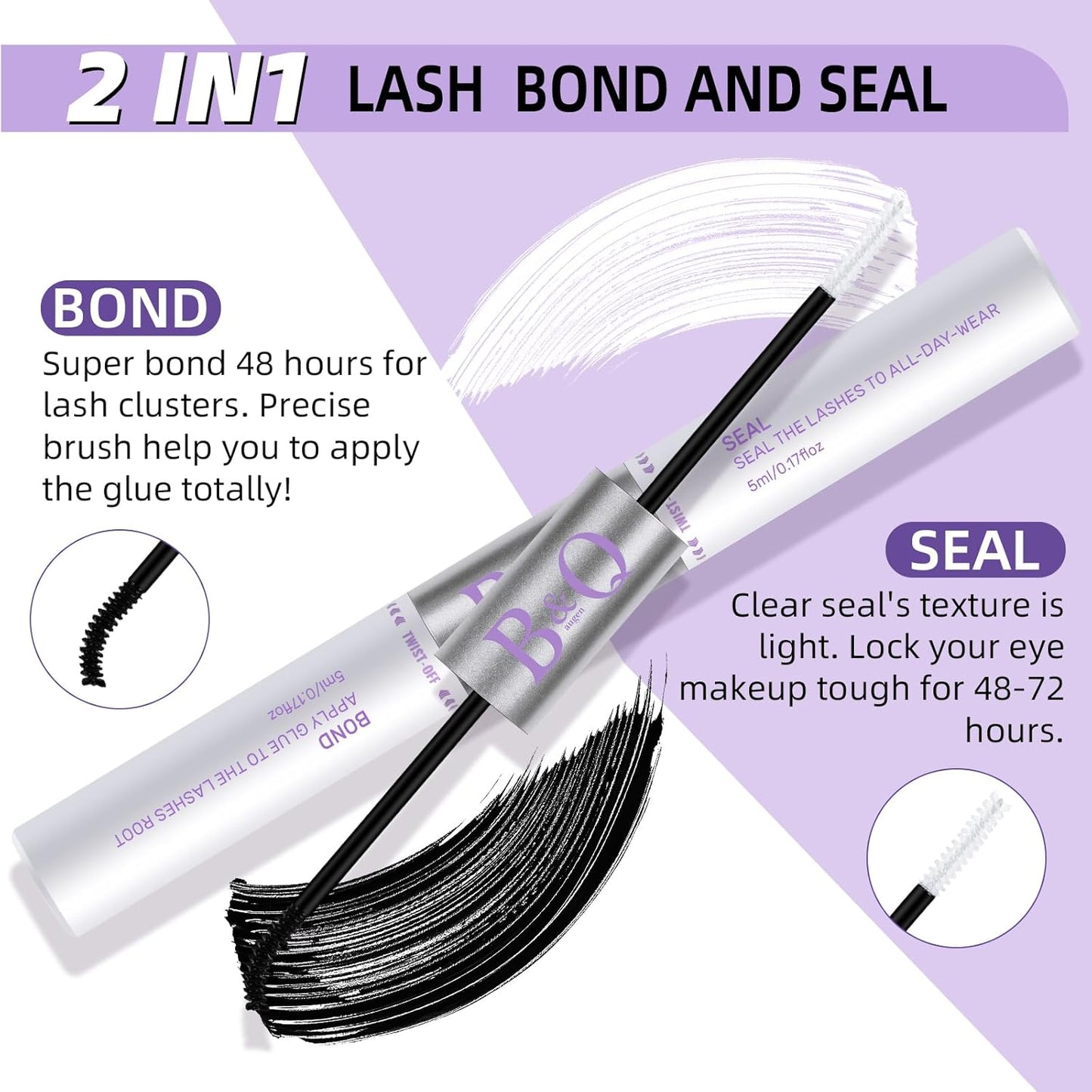 Cat Eye Lash Clusters Kit Wispy Lash Extension Kit D Curl Eyelash Clusters Kit Left & Right Cluster Eyelash Extensions 200PCS Cluster Lashes Kit with Lash Bond and Seal&Tweezer（Kit-Cat Eye 60D+80D）