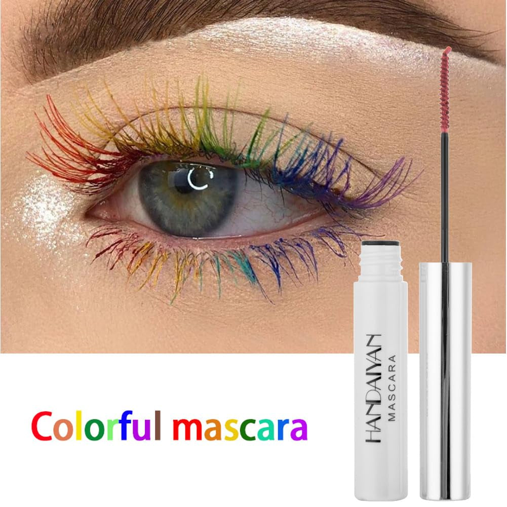 Black Mascara,Waterproof Color Mascara Eye Makeup Fast Dry Eyelashes Curling Lengthening Eye Lashes(01)