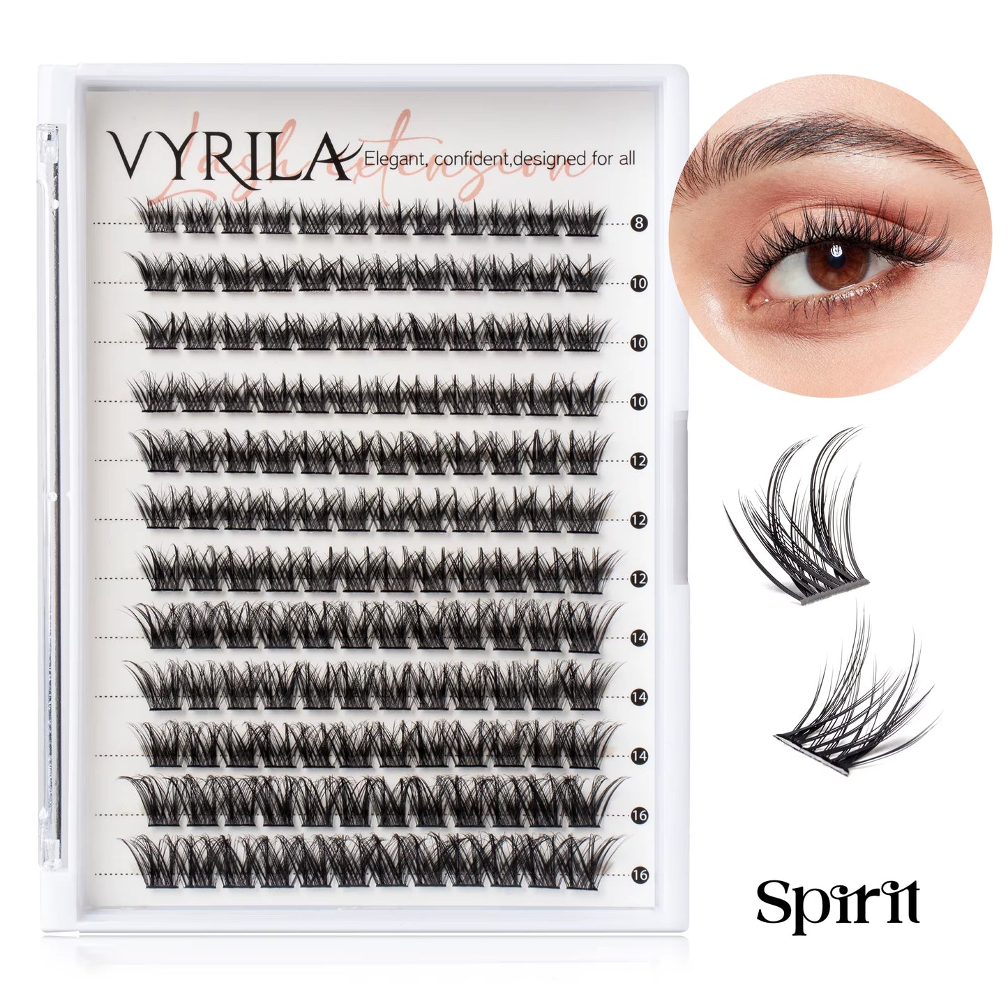Individual Lashes Cluster C Curl Mix Lash Clusters 3D Wispy DIY Eyelash Extension 0.1Mm Super Thin Band Resuable Natural Lashes