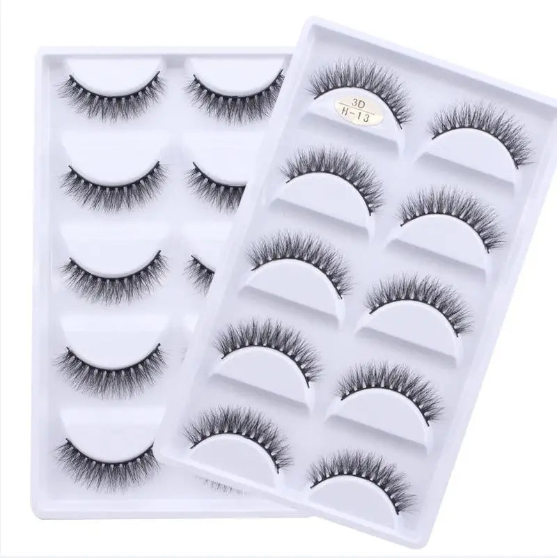 Sexy 5 Pairs Mink Eyelashes 3D Faux Lashes Thick Crisscross Makeup False Eyelash Extension Natural Volume Soft Eye Lashes G800